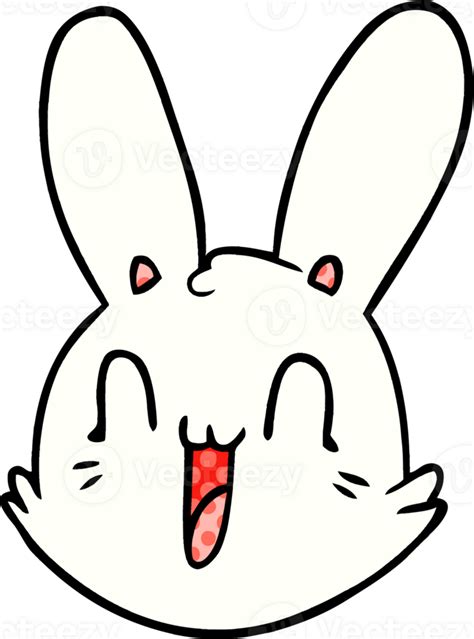 cartoon crazy happy bunny face 45313828 PNG