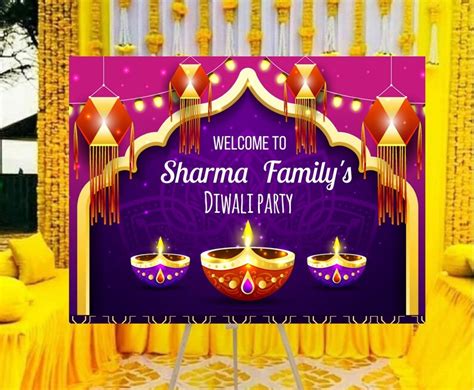 Welcome Diwali Signs And Diwali Party Signs Diwali Welcome Etsy