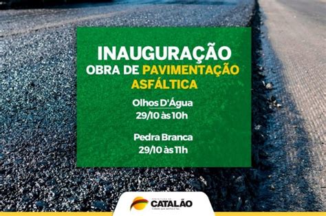 Obras Conclu Das Prefeitura Far Cerim Nia De Entrega Do Asfaltamento