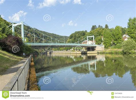 View Ot the Bridge Over the Saar River in the Municipality of Me Stock ...