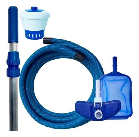 Kit Limpeza Piscina Inflável Intex Aspirador Cabo Clorador