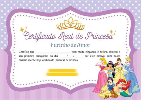 Certificado Primeiro Furinho Lilas Produtos Elo