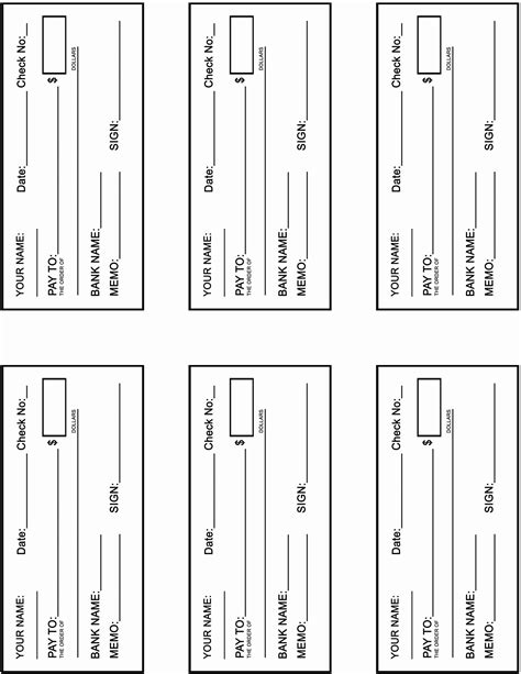 printable blank check template