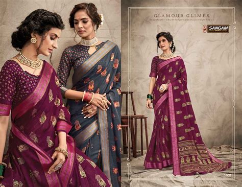 sangam resham dori women wear silk saree designs