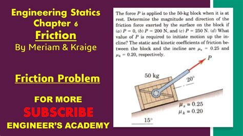 Determine The Magnitude And Direction Of The Friction Force Chapter 6