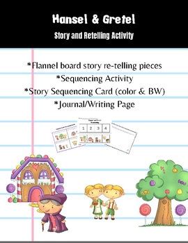 Hansel And Gretel Story Retelling Sequencing Activities TPT