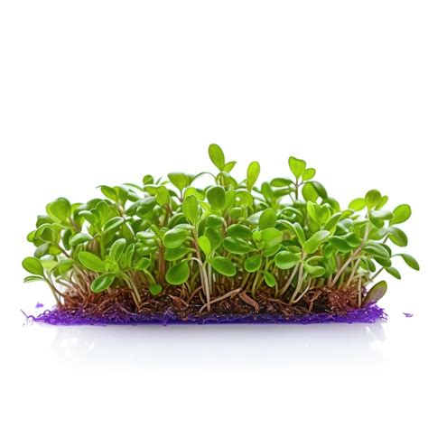 Premium AI Image Microgreen Chia Salvia Hispanica Isolated Generative AI