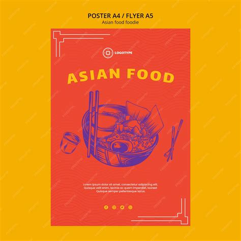 Premium Psd Delicious Asian Food Poster Template