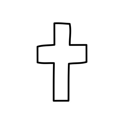 Christian Cross Doodle And Contour Style 27505176 Vector Art At Vecteezy