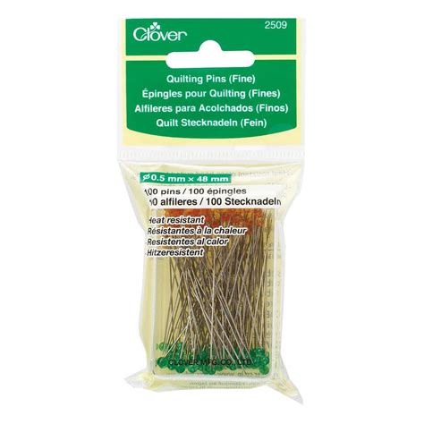 Clover Fine Quilting Pins 100 Pack Hobbycraft