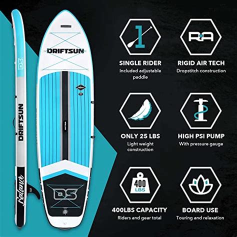 Driftsun Inflatable Stand Up Paddle Board Extra Wide Isup Package