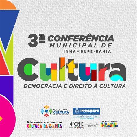 3ª Conferência Municipal De Cultura Inscrições Até 12 De Setembro De