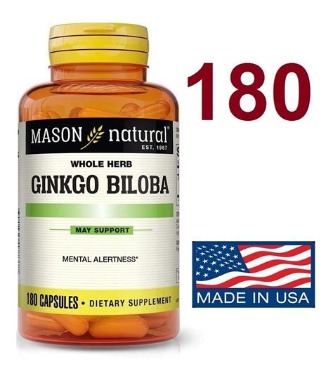 Ginkgo Biloba Americano X 180 Cap Envio Mason Original Envío gratis