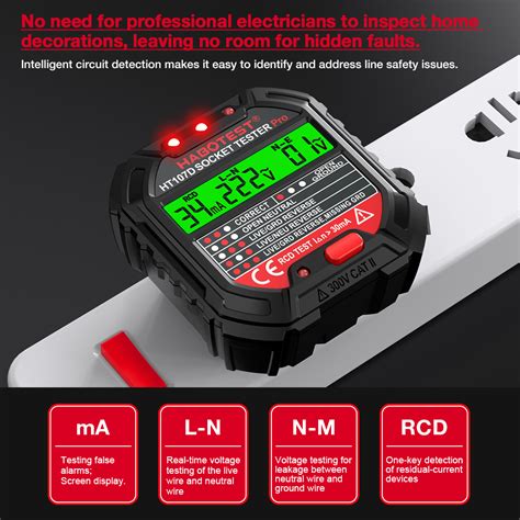 Habotest Ht Gfci Socket Tester Electric Leakage Finder With Voltage