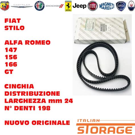 46791189 Fiat Alfa Romeo Lancia Cinghia Distribuzione 198 24 Nuova