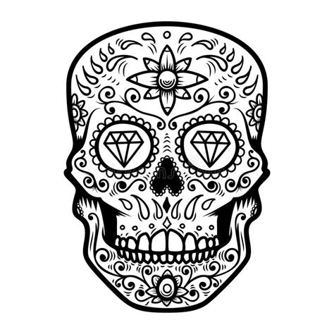 Illustration Of Mexican Sugar Skull Day Of The Dead Dia De Los