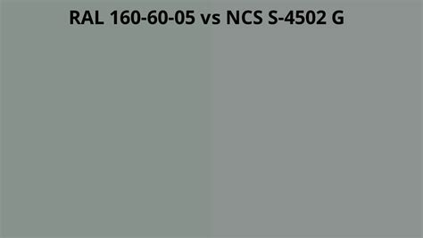 Ral 160 60 05 Vs Ncs S 4502 G Ral Colour Chart Uk