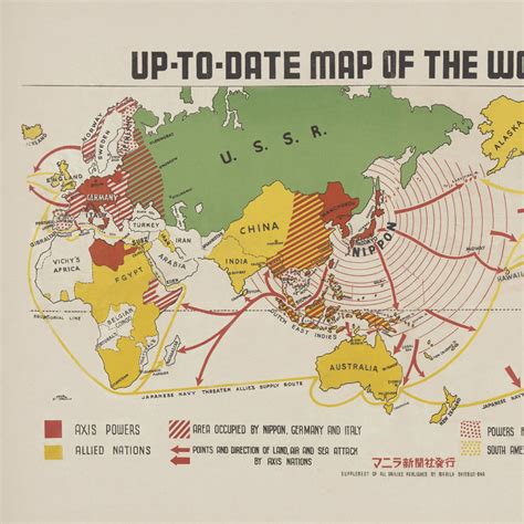 World War 2 Map 1942 WWII Map WW2 Poster WWII Poster - Etsy