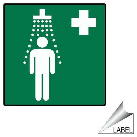 Safety Shower Eye Wash Symbol Label LABEL SYM 60 F Emergency Response