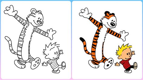 How To Draw Calvin And Hobbes Drawing Tutorial Youtube NBKomputer