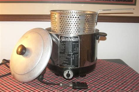 Vintage Chrome Sunbeam Automatic Electric Deep Fryer Cooker Model Cf 1500w Electric Deep Fryer