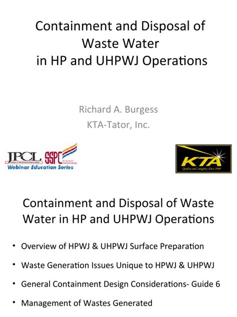 High Pressure Water Jet-Cleaning | PDF | Filtration | Waste