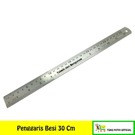 Jual Penggaris Besi Stainless Mistar 30 Cm Shopee Indonesia