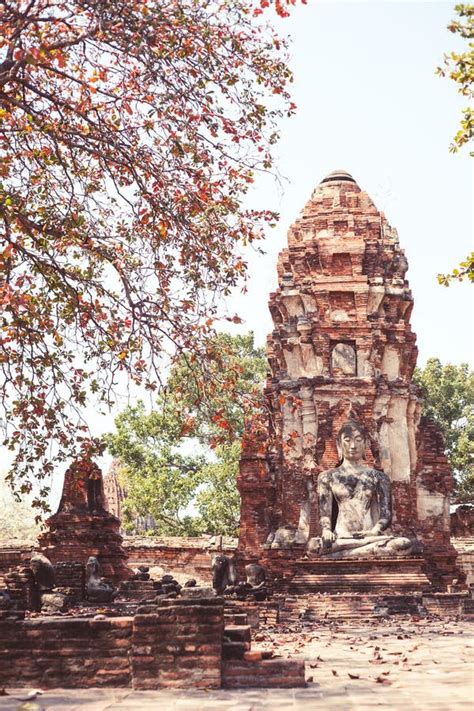 Buddha in Ayutthaya stock photo. Image of architecture - 121650416