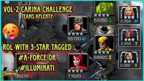 Vol 2 Carina Challenge 3⭐ Tagged A Force Or Illuminati Just In 2 Revives Mcoc Youtube