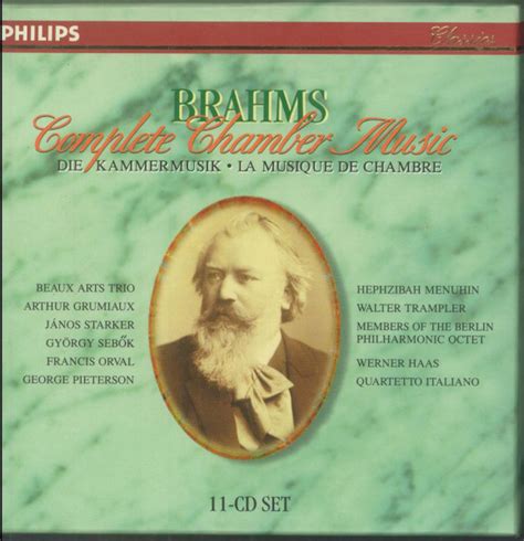 Brahms Complete Chamber Music Box Set Compilation X Cd