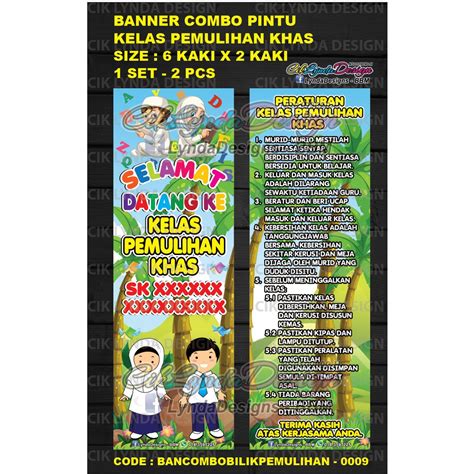 Pre Order Banner Tiada Pvc Pipe Cut To Size Atau Bunting Pvc Pipe Combo Pintu Kelas