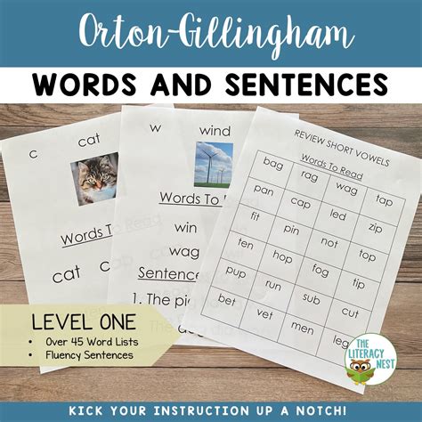 Decodable Word Lists Sentences For ADVANCED Orton Gillingham Level 4