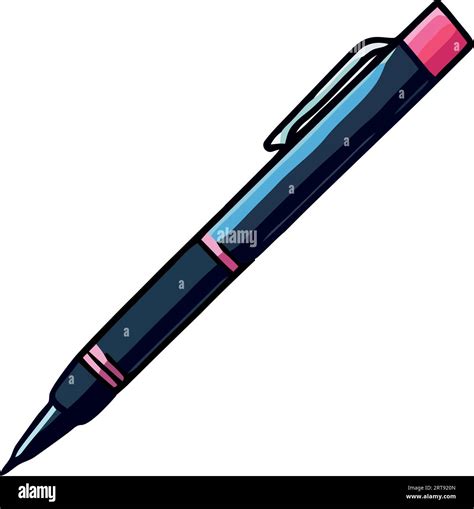 Blue ballpoint pen creates signature on document Stock Vector Image & Art - Alamy