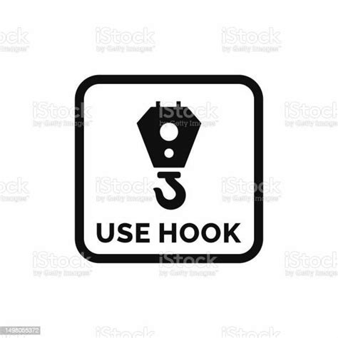 Use Hooks Packaging Mark Icon Symbol Vector Stock Illustration