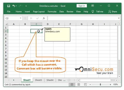 How To Add Comment To An Excel Worksheet Cell