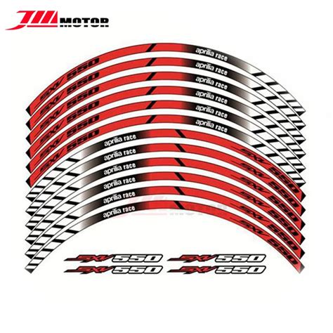 17 Motorcycle 3M Reflective Wheel Edge Outer Rim Stripe Decal Wheel