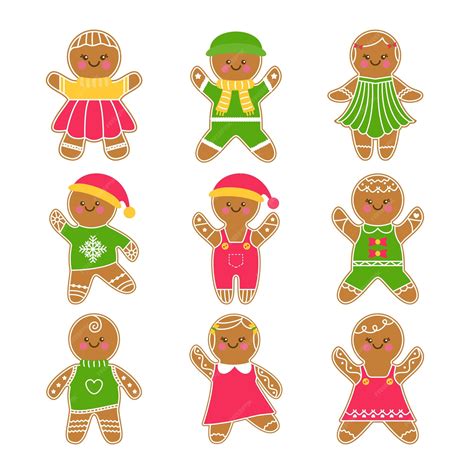 Premium Vector Set Of Gingerbread Vector