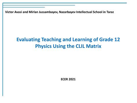 Evaluating Teaching And Learning Of Grade 12 Physics Using The Clil