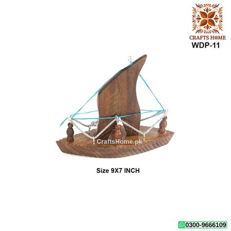 Wooden Boat Decoration Piece Small - Crafts Home