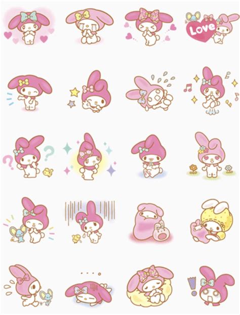 My Melody In 2023 Cute Doodle Art Cute Stickers Scrapbook Stickers