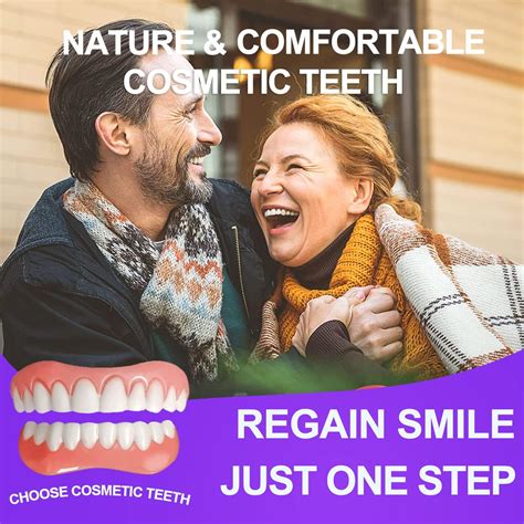 Nature Comfort Fake Teeth Set: Upper & Lower Dentures for Confident ...