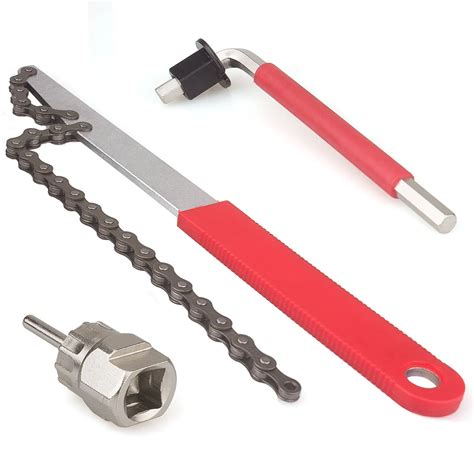 Bike Cassette Removal Tool with Chain whip and Auxiliary Wrench Bicycle ...