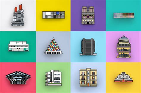 Drop A Pin Architectural Enamel Pin Collection Indiegogo Enamel