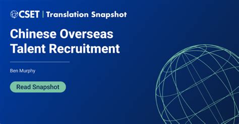 Translation Snapshot: Chinese Overseas Talent Recruitment | Center for ...