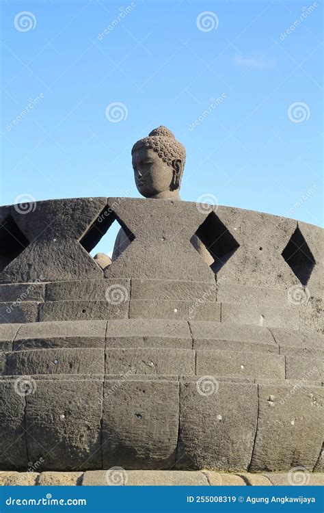 Buddha Stein Carving Abodes Borobudur Tempel Stockbild Bild Von Hand