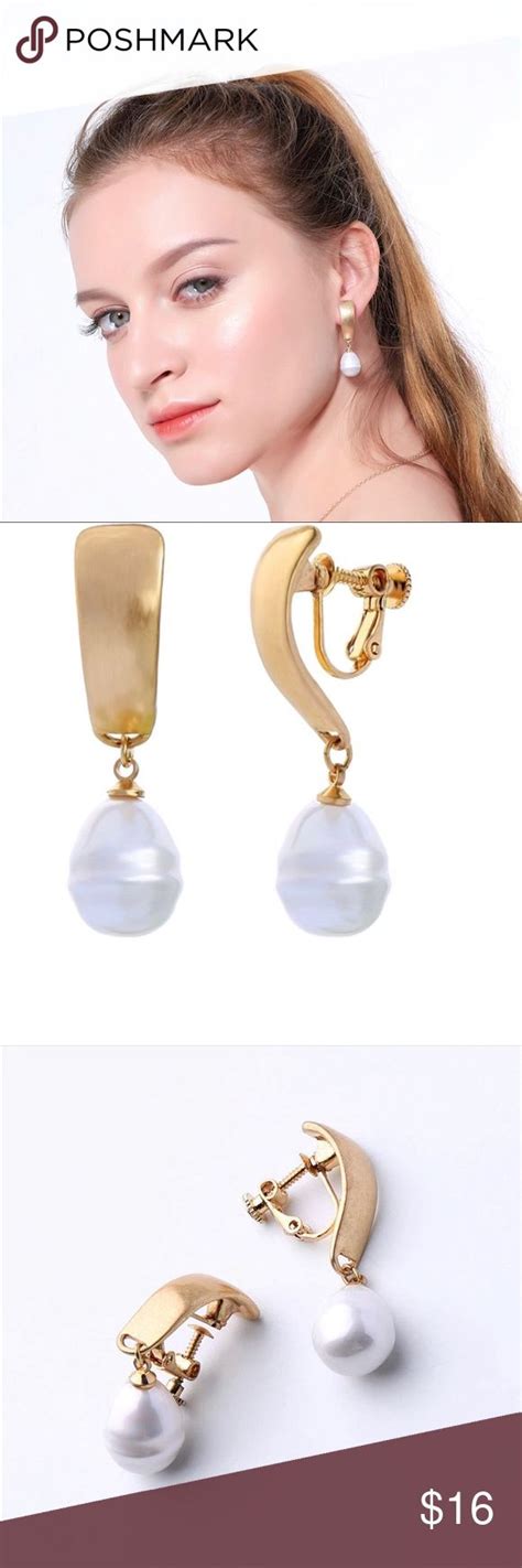 Pearl earrings clip on | Earrings, Pearl earrings, Pearls