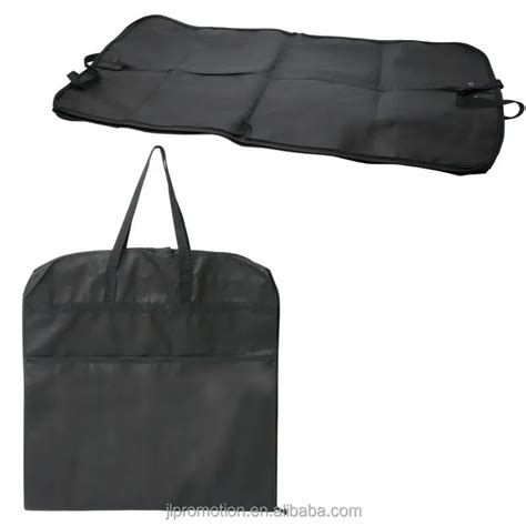 Printed Non Woven Garment Bag With Zippered Closure Two Webbed Carry Handles Front Zippered