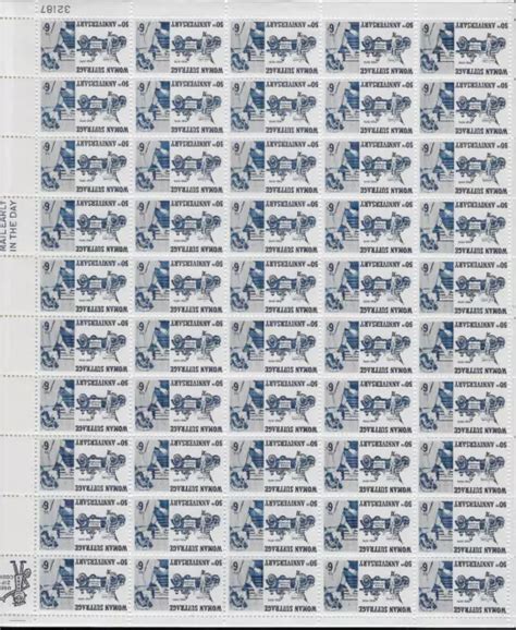 Us Scott Women Suffrage Th Anniversary Full Mint Sheet