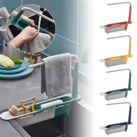 Prosperousk Sink Organizer Elescopic In Sink Storage Rack Holder