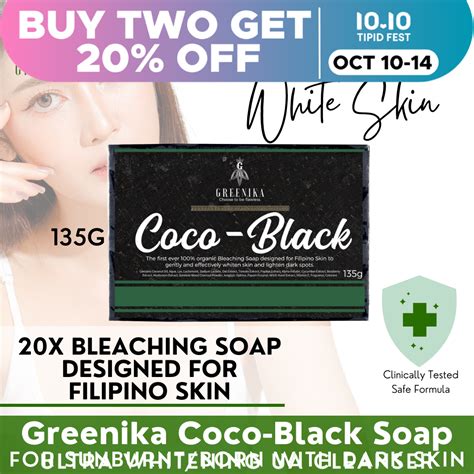 Greenika Ultimate Whitening 10x Bleaching Coco Black Soap Greenika Ph